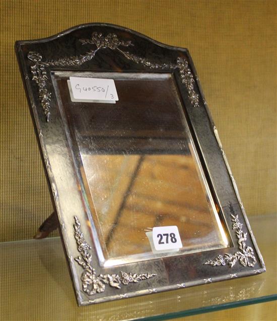 Silver & tortoiseshell mirror